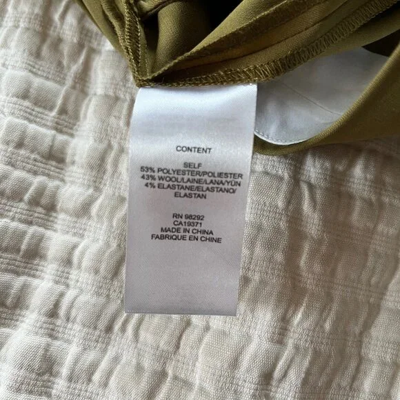 Tibi Stella Tropical Wool  Pant in Dark Hazel Green - 2 - Picture 6 of 13